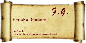 Frecko Gedeon névjegykártya